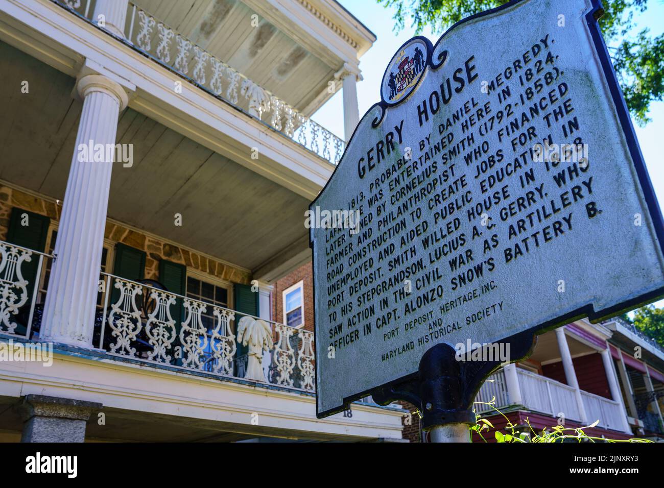 Port Deposit, MD, USA August 13, 2022 A historical market at the