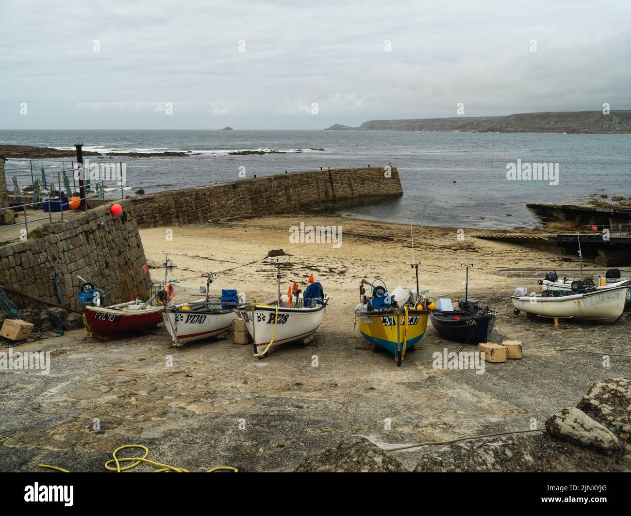 Fishing boats in Sennen Cove Stock Photo - Alamy