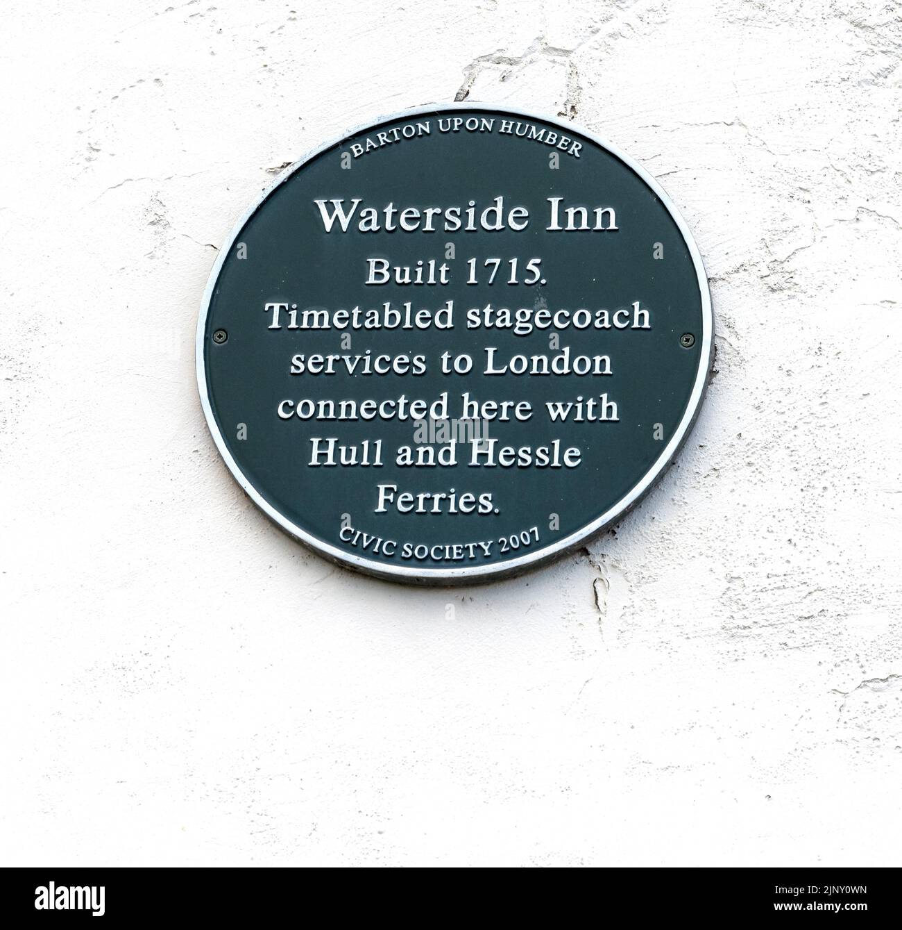 Waterside House a former Inn, Barton-upon-Humber, Humberside, England, UK - a former staging post for coaches to London dates from 1715 Stock Photo