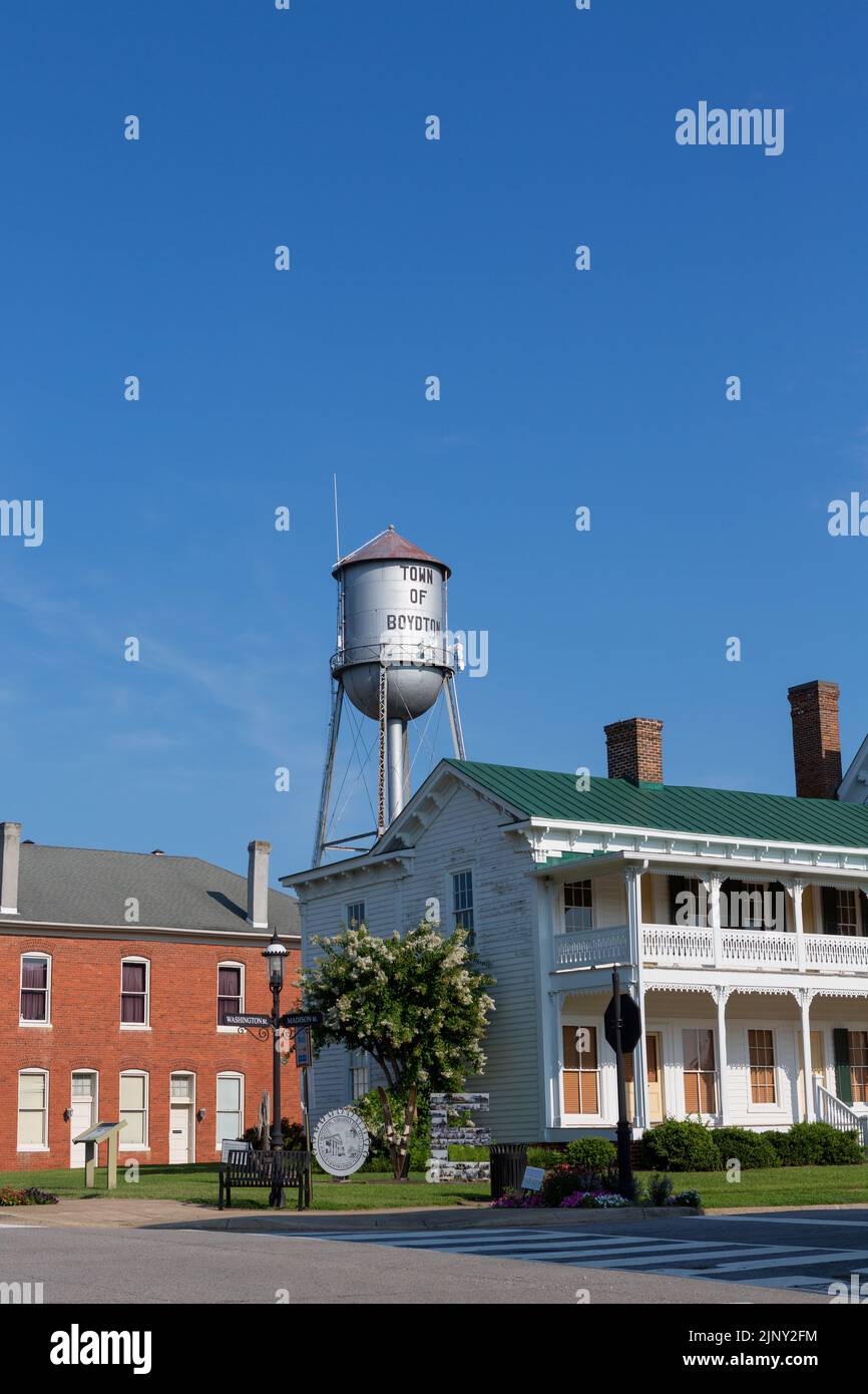 View of the historic town of Boydton in Virginia. Stock Photo