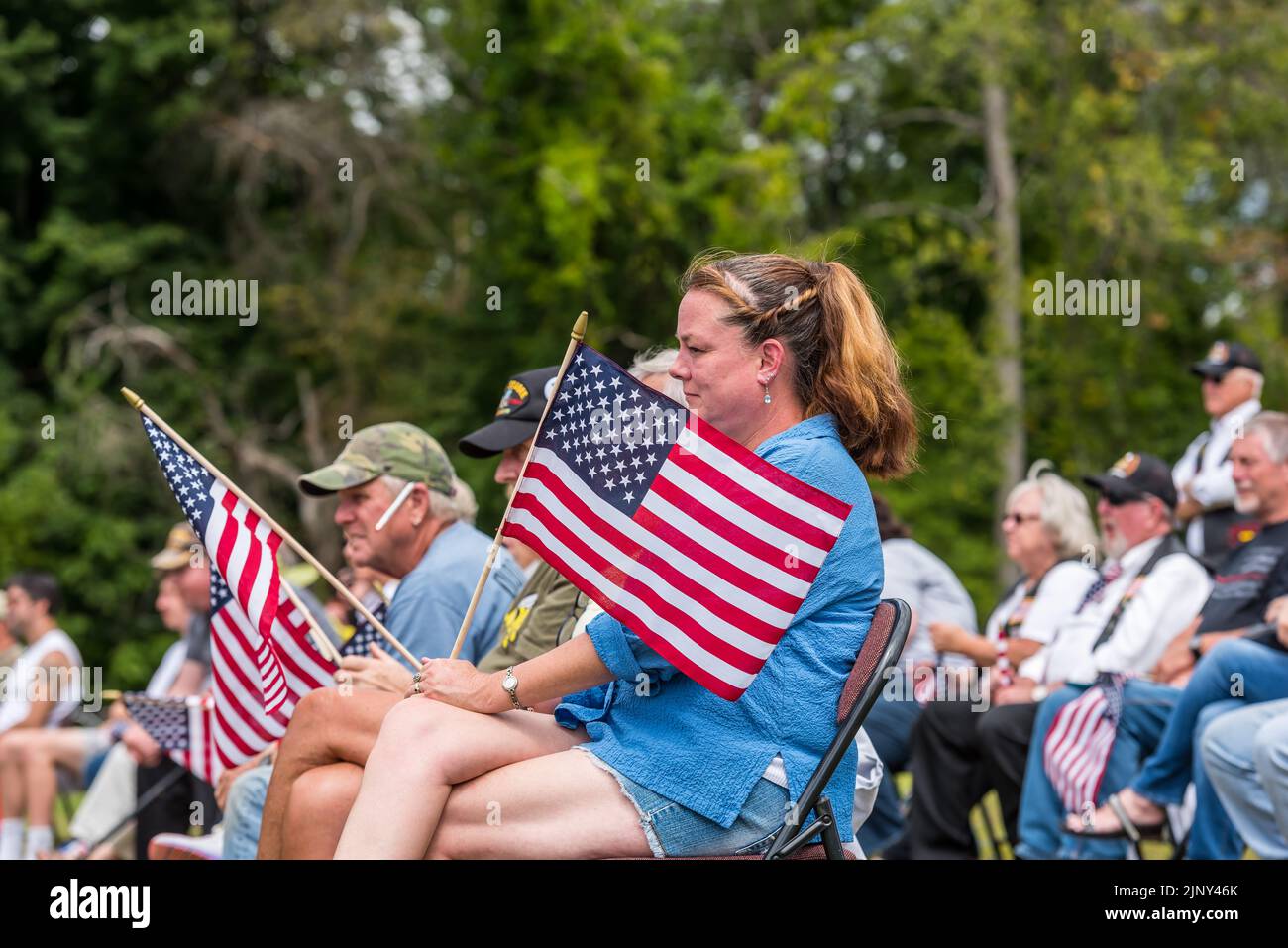 Dalton, Massachusetts. 13th August, 2022. Gathering to commemorate the