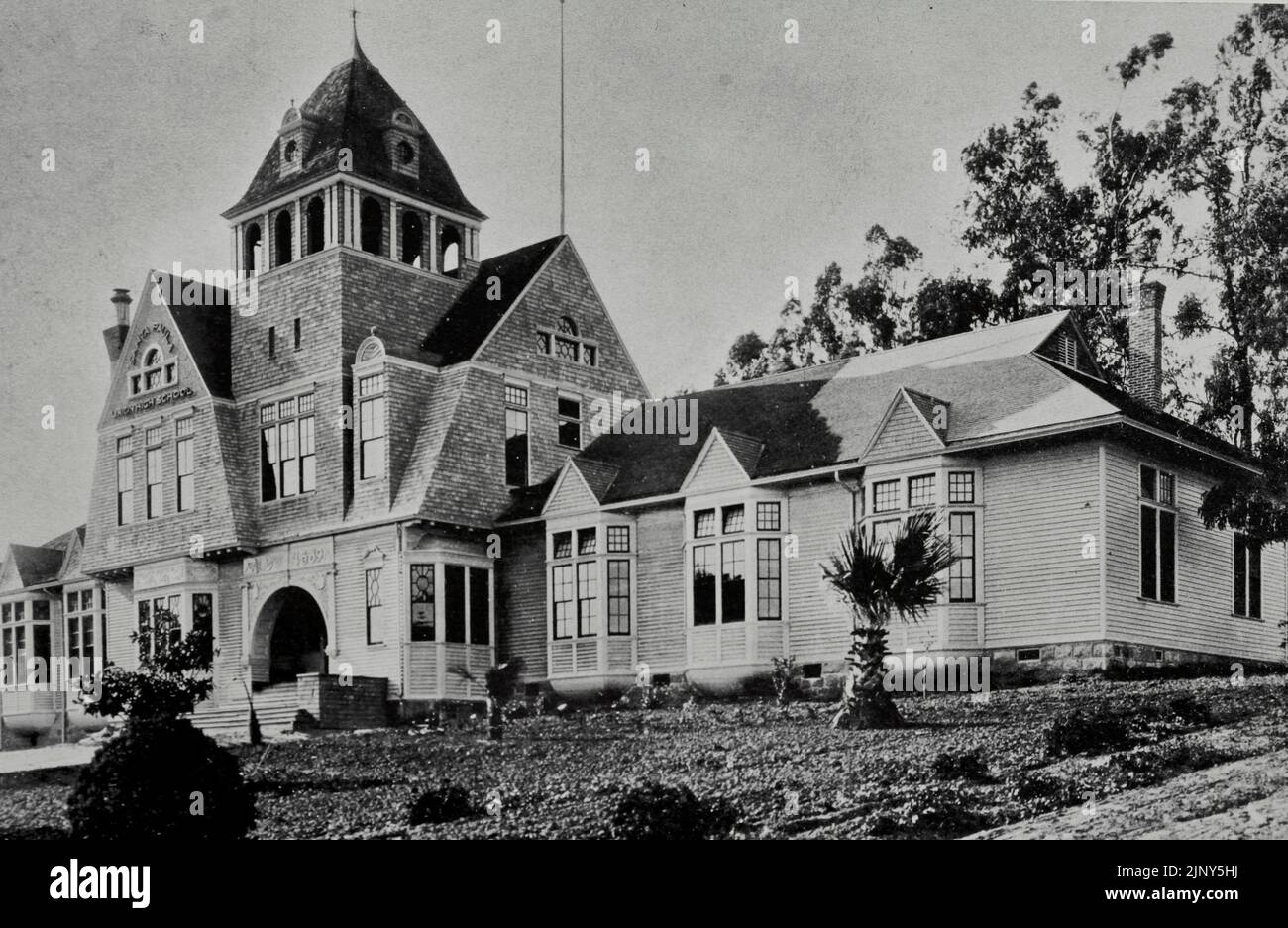 Santa Paula Union High School, California, circa 1905 Stock Photo