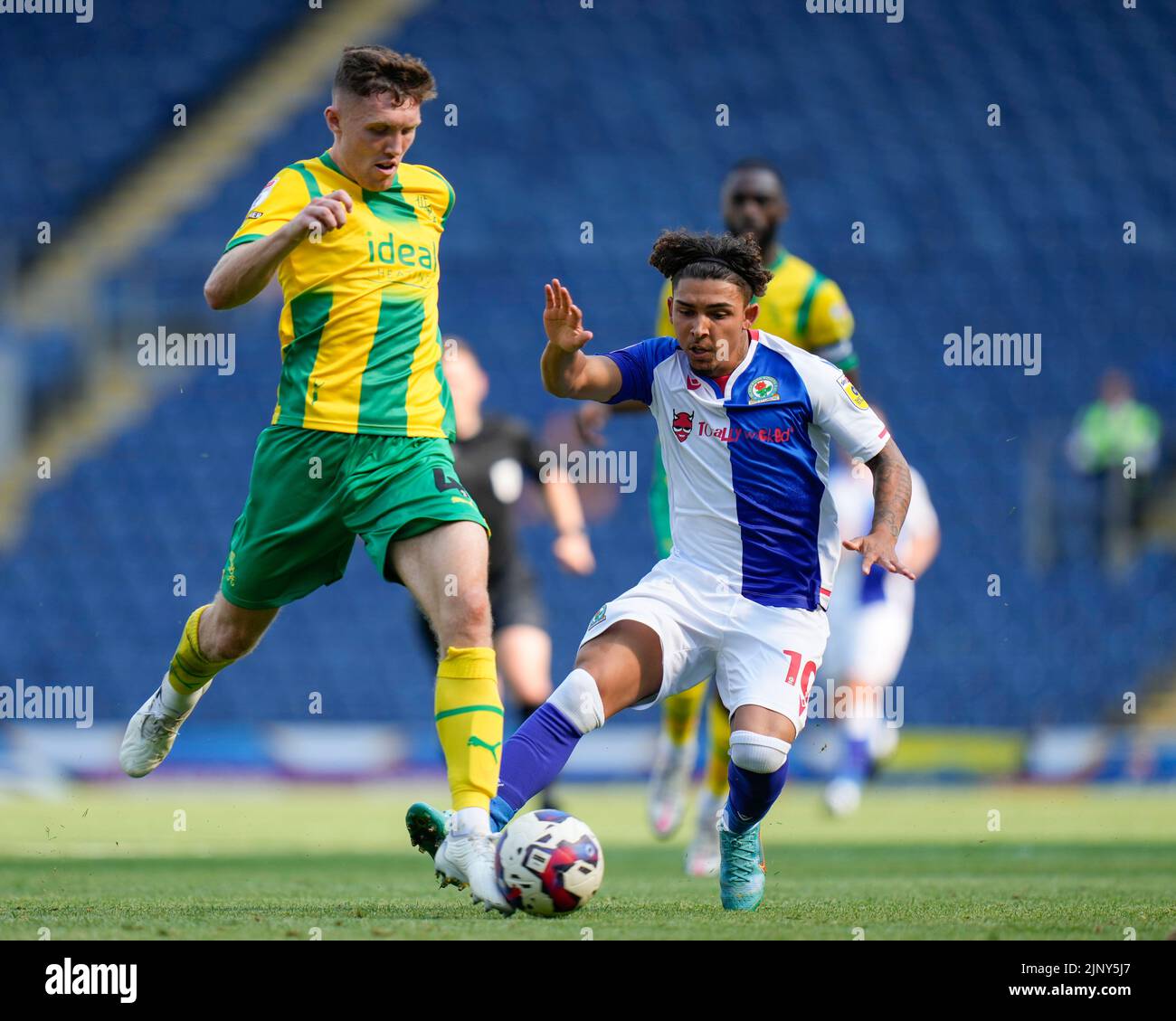 Blackburn, UK. 14th Aug, 2022. Dara O'Shea #4 of West Bromwich Albion ...