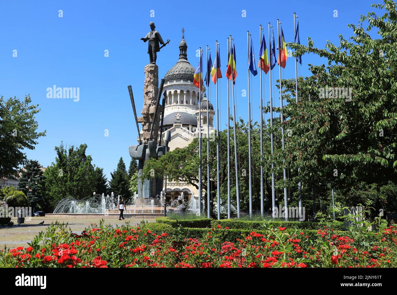 Orthodox Cathedral on Piata Avram Iancu, in ClujNapoca, the historical