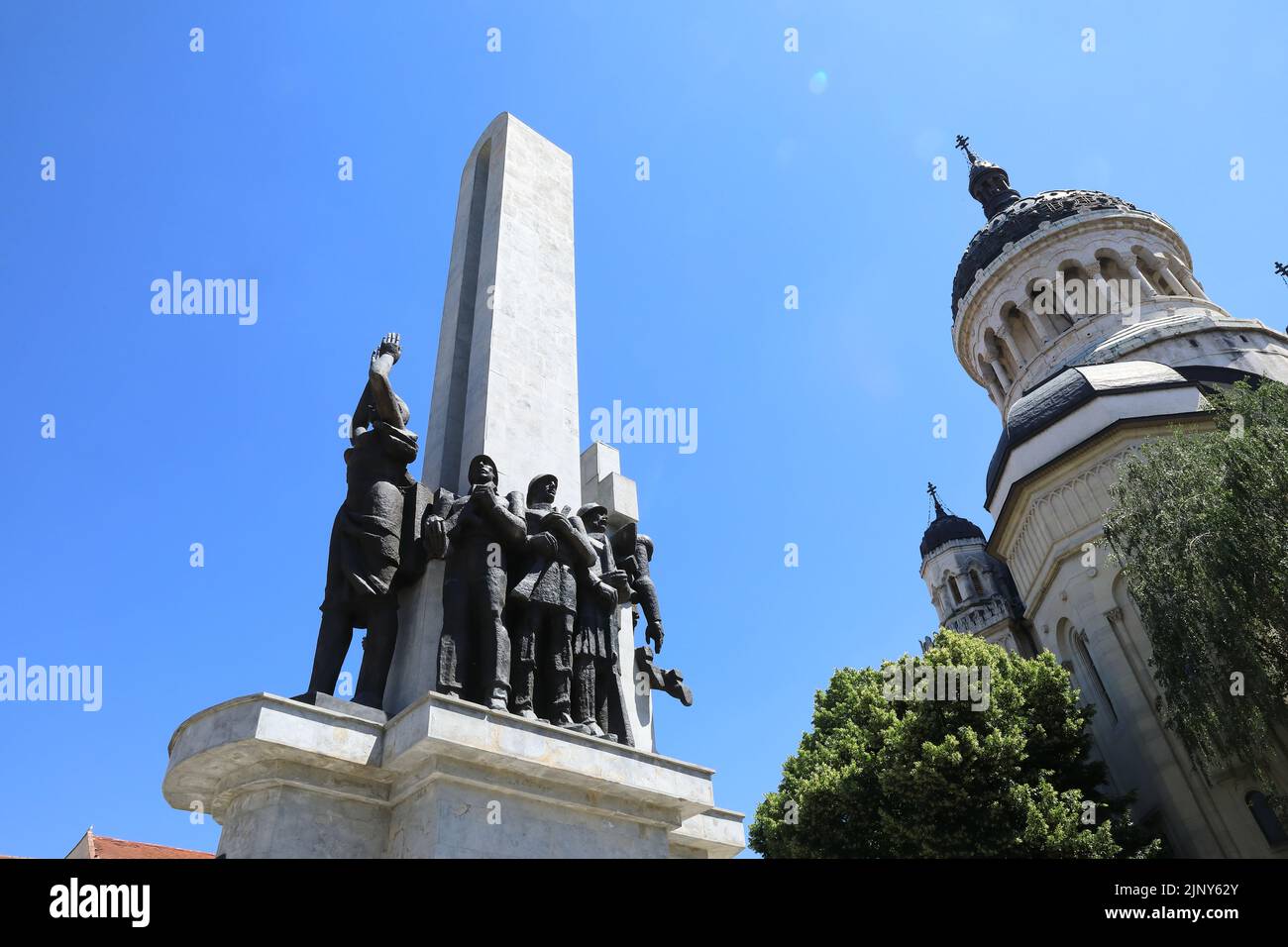 The monument of Glorie Ostasului, on Piata Avram Iancu, in ClujNapoca