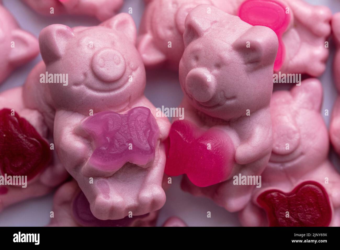 M&S Percy Pig 30th Birthday Fruit Gums Stock Photo