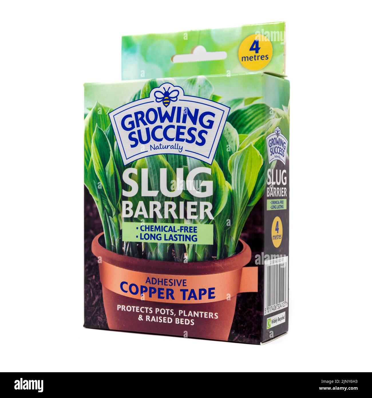 Growing Success Slug Barrier Copper Tape Stock Photo