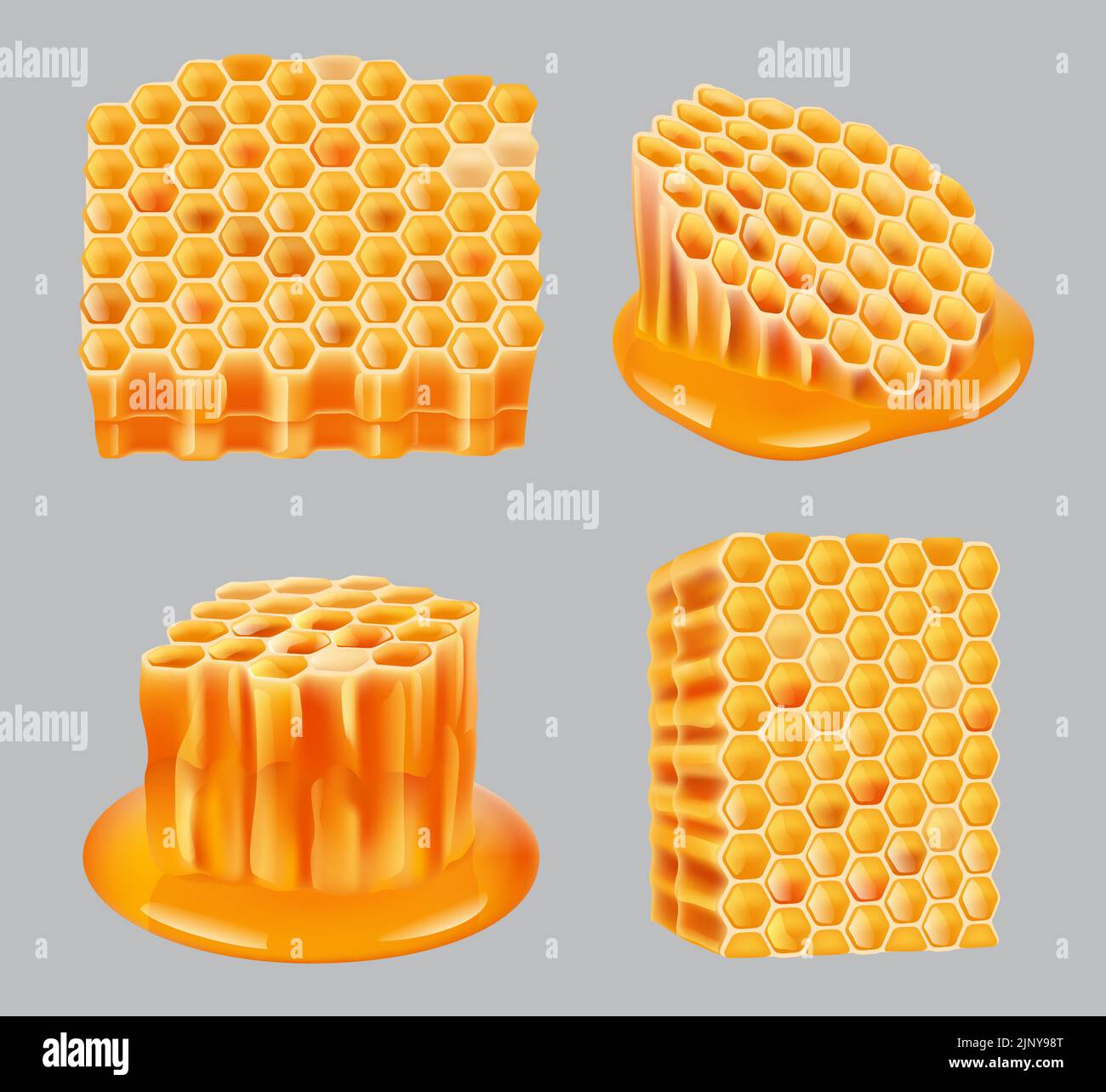 Healthy wax portion yellow close up pieces of honey