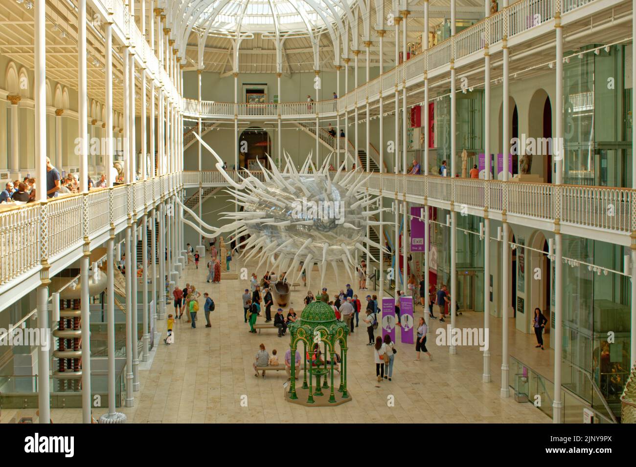 EDINBURGH CITY NATIONAL MUSEUM OF SCOTLAND 90 FEET GIANT REPLICA OF AN E COLI BACTERIA Stock Photo