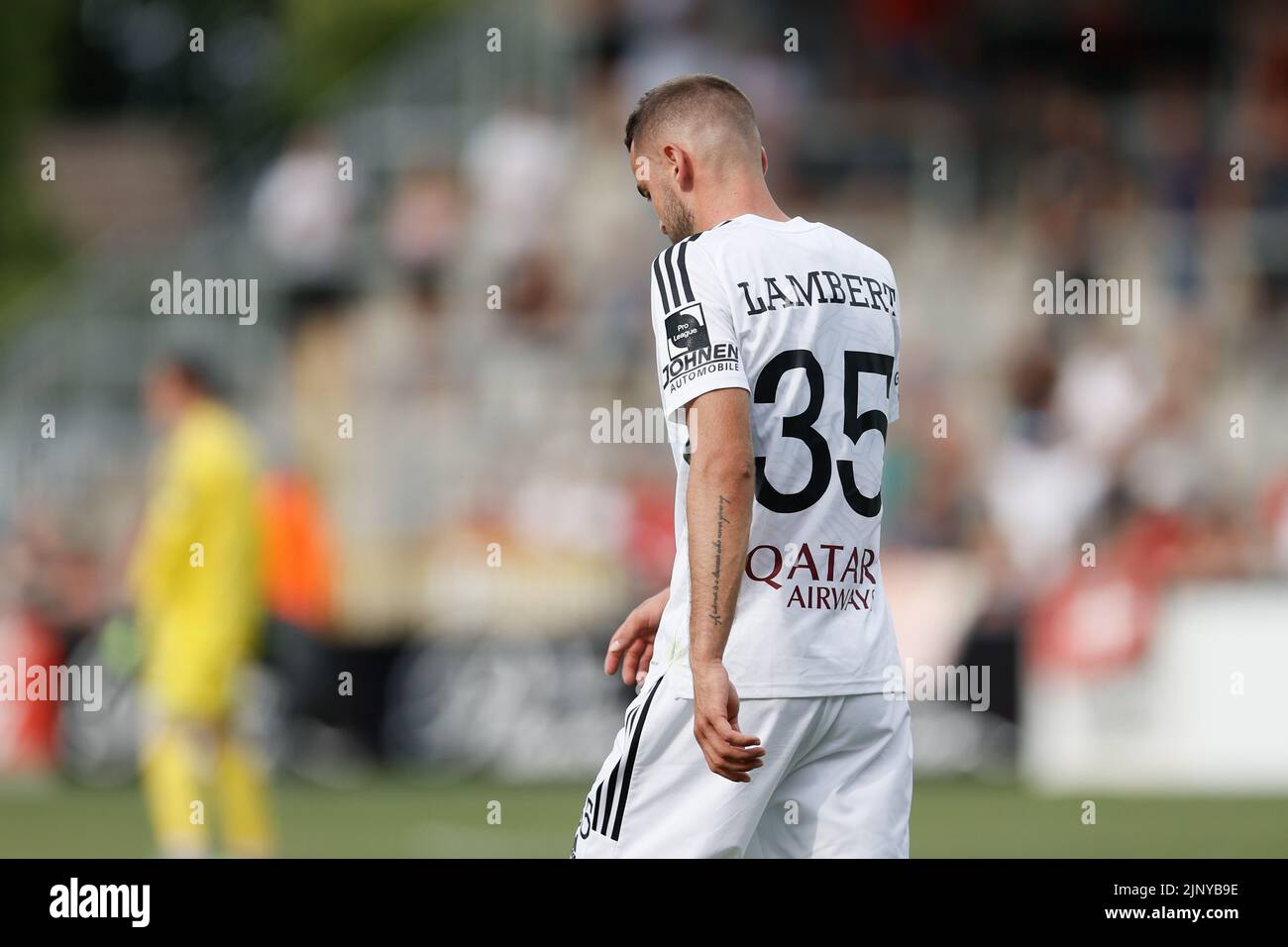 Eupen's Boris Lambert looks dejected during a soccer match between KAS Eupen and Royal Antwerp FC RAFC, Sunday 14 August 2022 in Eupen, on day 4 of the 2022-2023 'Jupiler Pro League' first division of the Belgian championship. BELGA PHOTO BRUNO FAHY Stock Photo