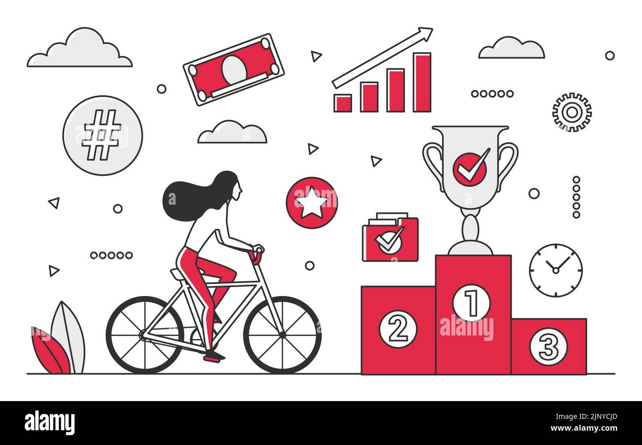 Best business field winner. Successful corporation, company growth with award recognition