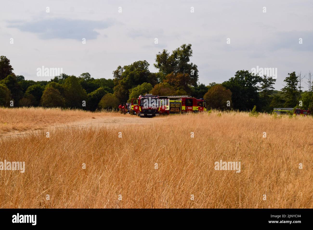 London, UK. 14th August 2022. London Fire Brigade on the scene of a