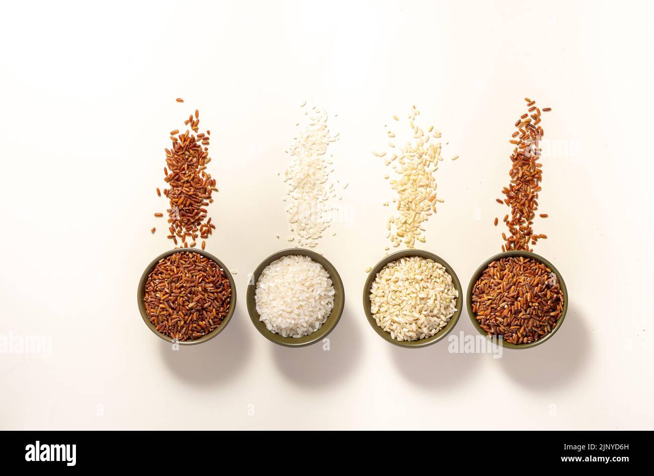 Assorted White Rice Indian food assortment view hi-res stock photography and images - Alamy