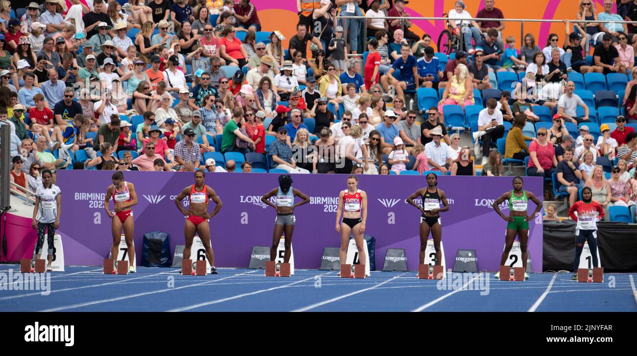 Hannah Brier of Wales competing in the women’s 100m heats at the ...