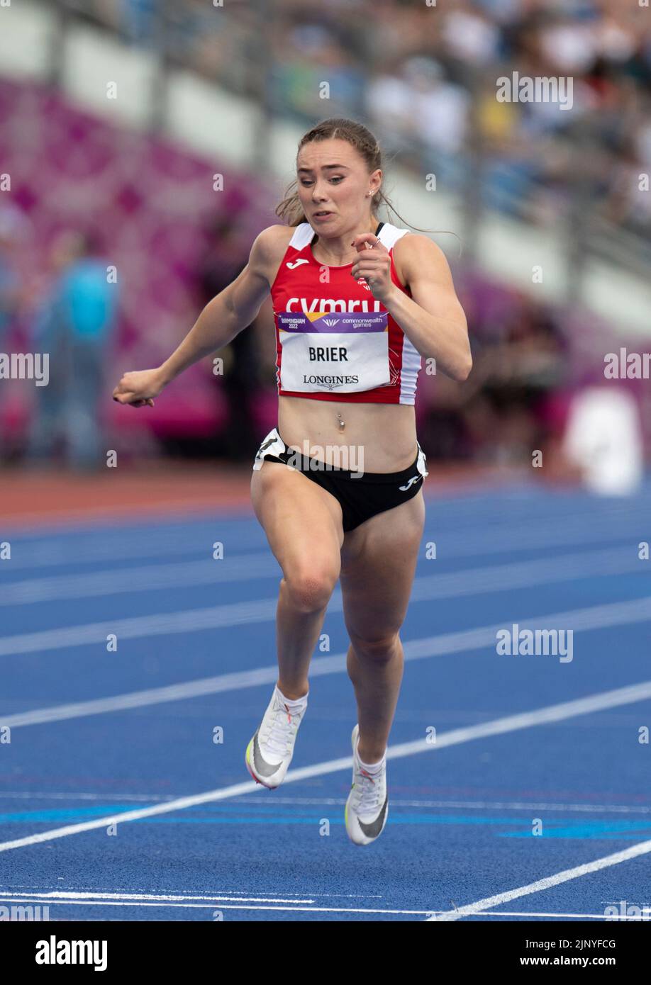 Hannah Brier of Wales competing in the women’s 100m heats at the ...