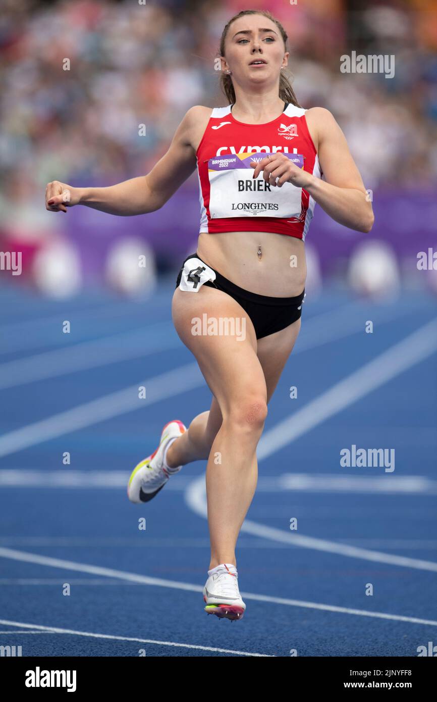 Hannah Brier of Wales competing in the women’s 100m heats at the ...