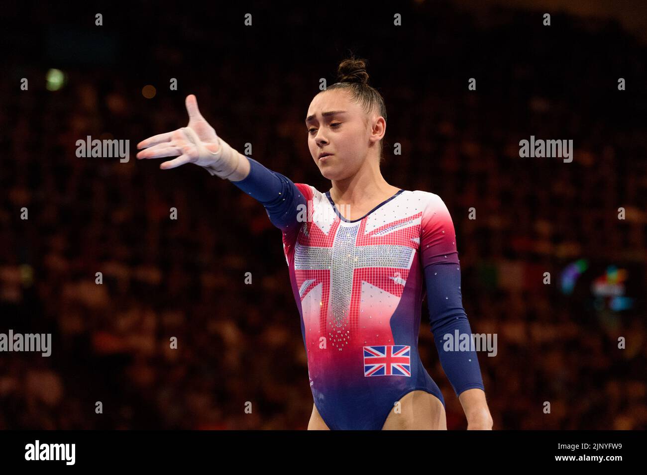 Munich, Germany. 14th Aug, 2022. European Championships, gymnastics, floor, final, women