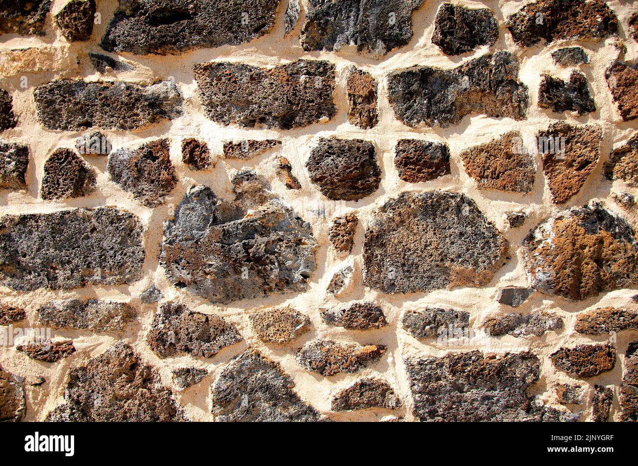 Unusual stone wall in Utah Stock Photo Alamy