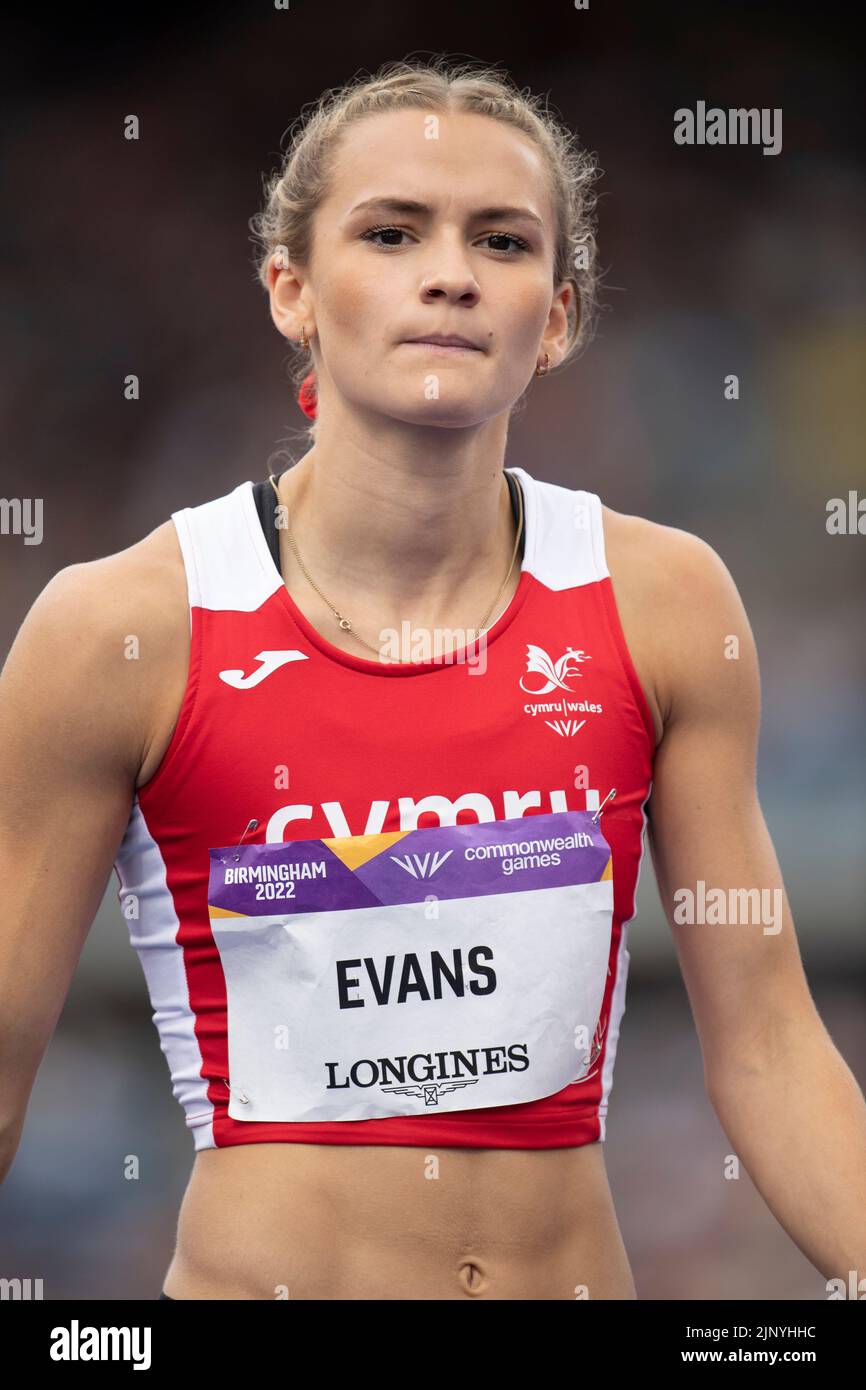 Lauren Evans of Wales competing in the women’s high jump heptathlon at
