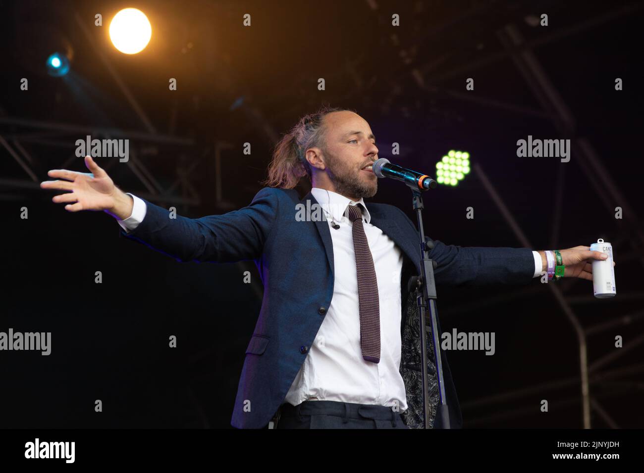 Boomtown Festival, Winchester, UK 14 August 2022 Gentlemans Dub Club perform on Grand Central at Boomtown 2022 Credit: Denise Laura Baker/Alamy Live News Stock Photo