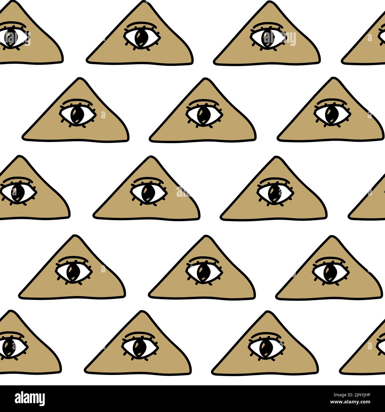 Seamless colorful pastel texture with all seeing eye pyramid symbol