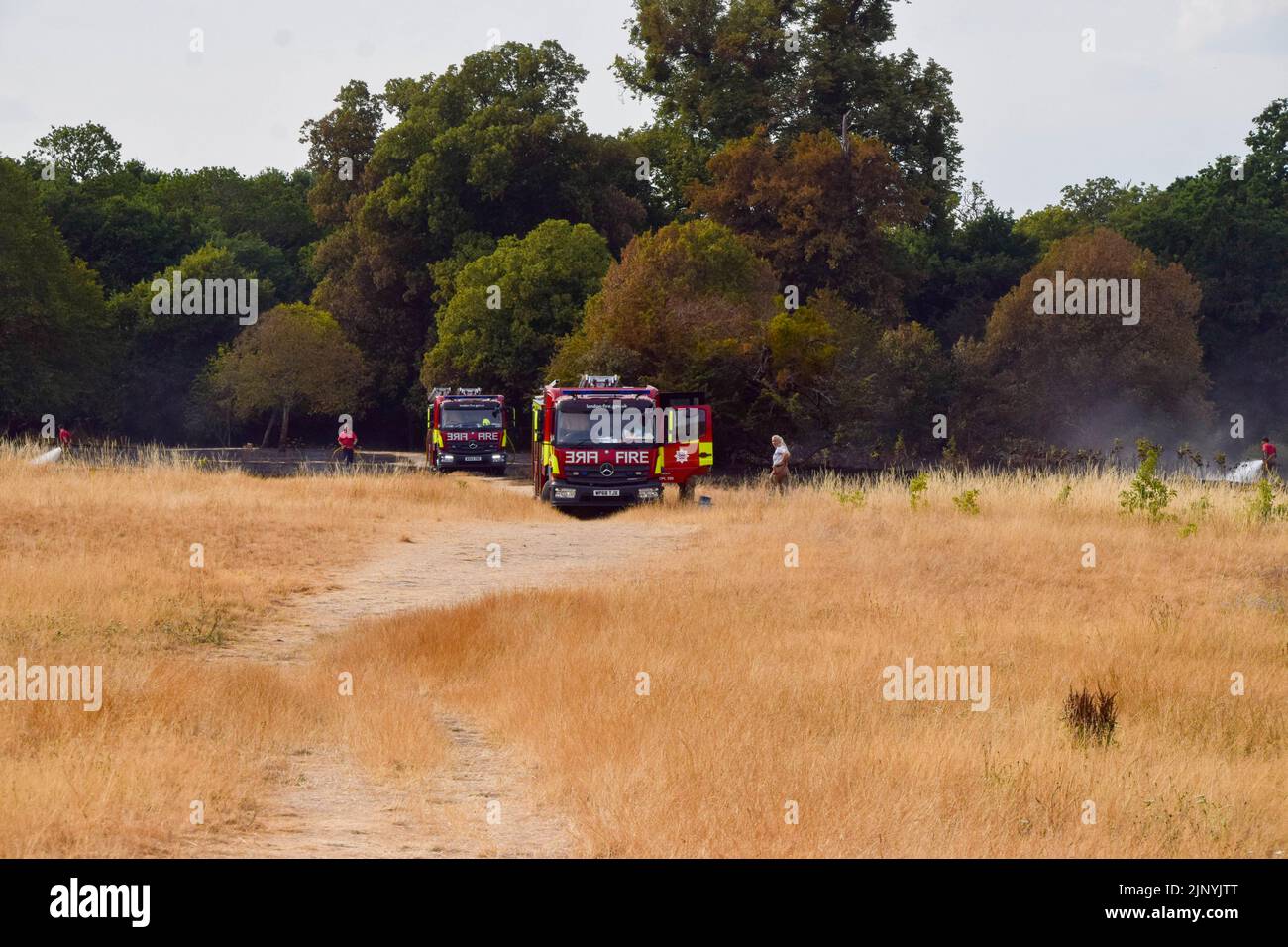 London, UK. 14th August 2022. London Fire Brigade on the scene of a