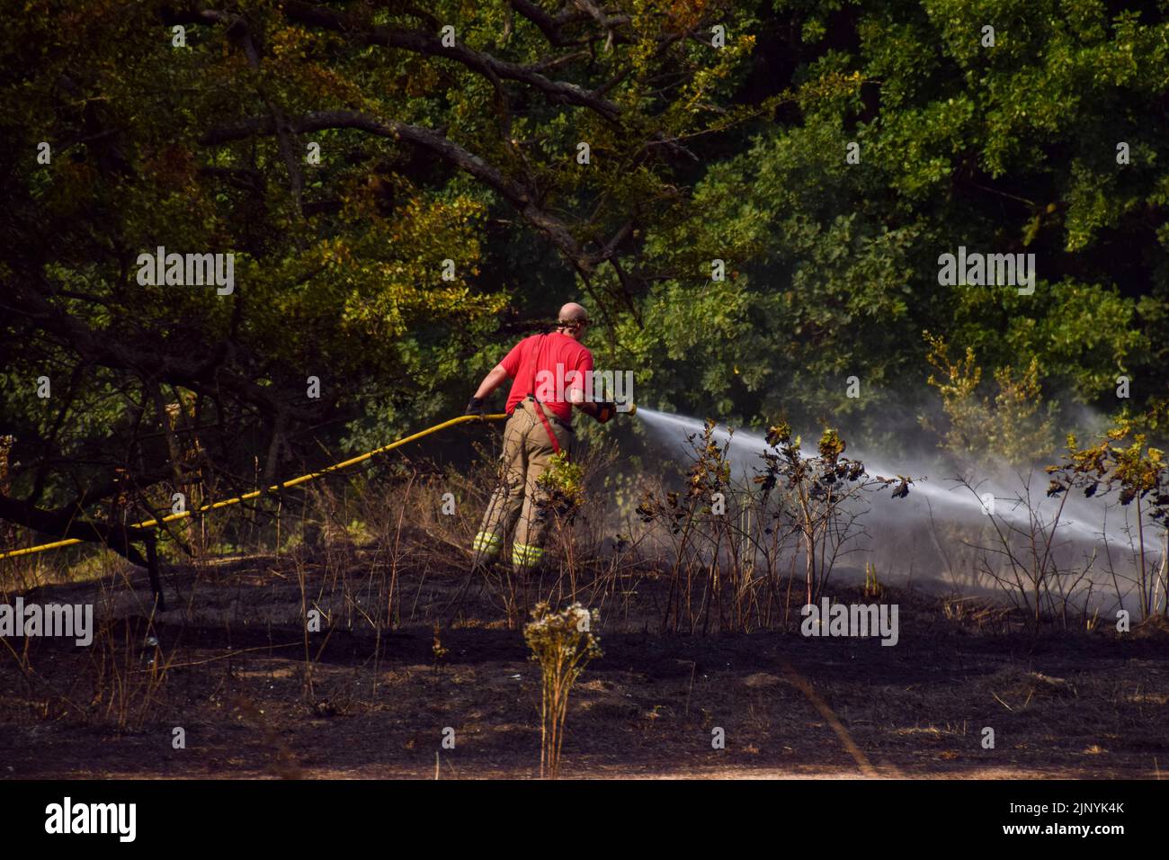 London, England, UK. 14th Aug, 2022. London Fire Brigade on the scene