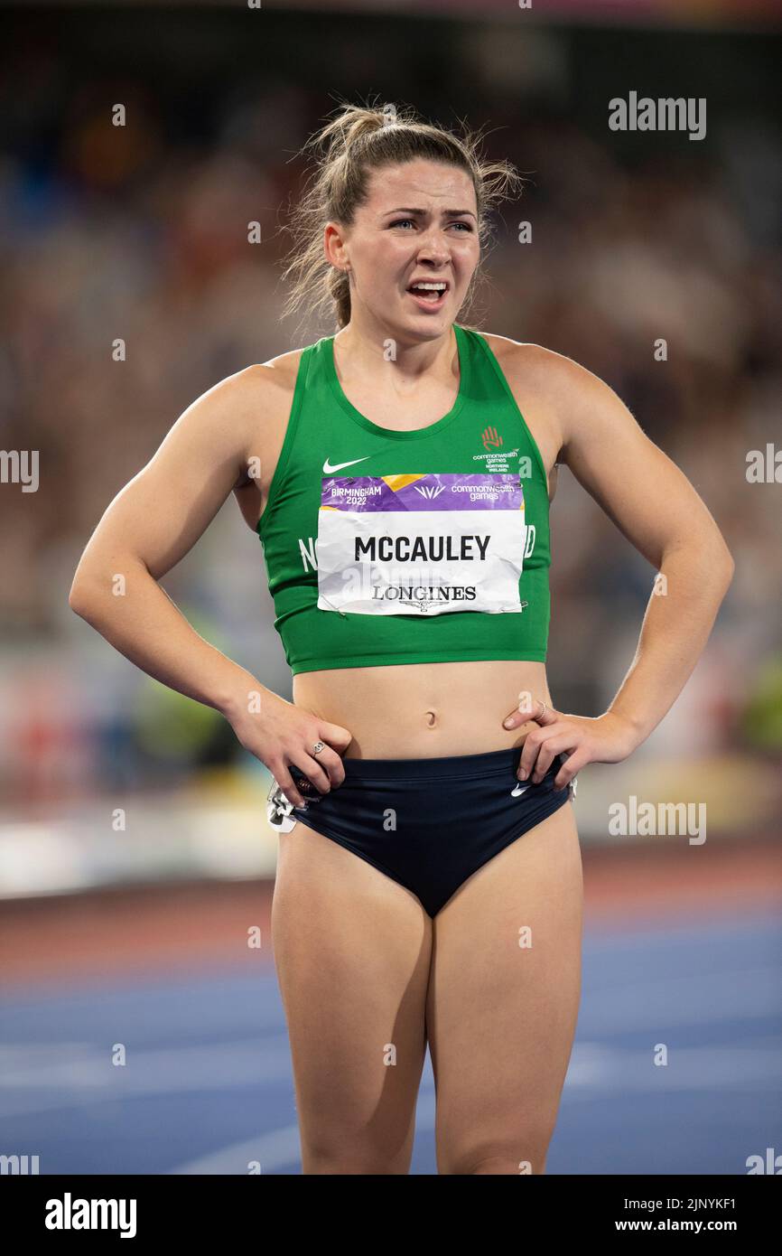 Anna McCauley of Northern Ireland competing in the  women's 200m heptathlon at the Commonwealth Games at Alexander Stadium, Birmingham, England, on 2n Stock Photo