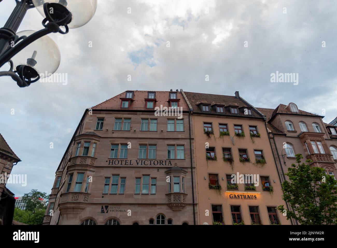 Nuremberg, Bavaria, Germany, July 9, 2022 Historic buildings in the old