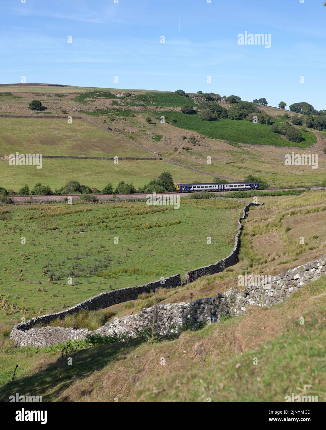 10/07/2022 Kempswithem (between Commondale & Kildale) 156496 2L22 1651½ Middlesbrough to Whitby Stock Photo