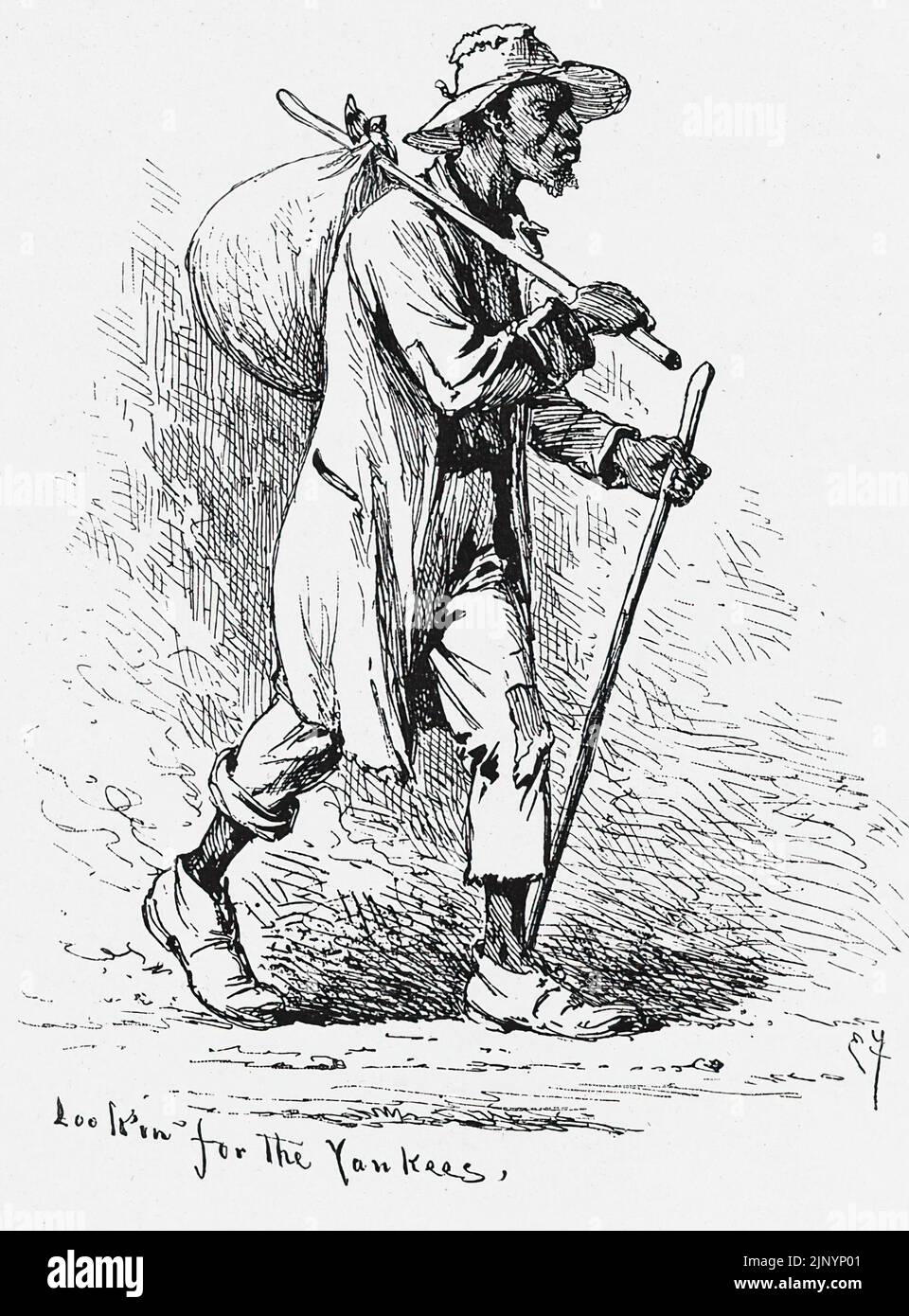 Lookin' for the Yankees. A Black fugitive seeking Union Army forces