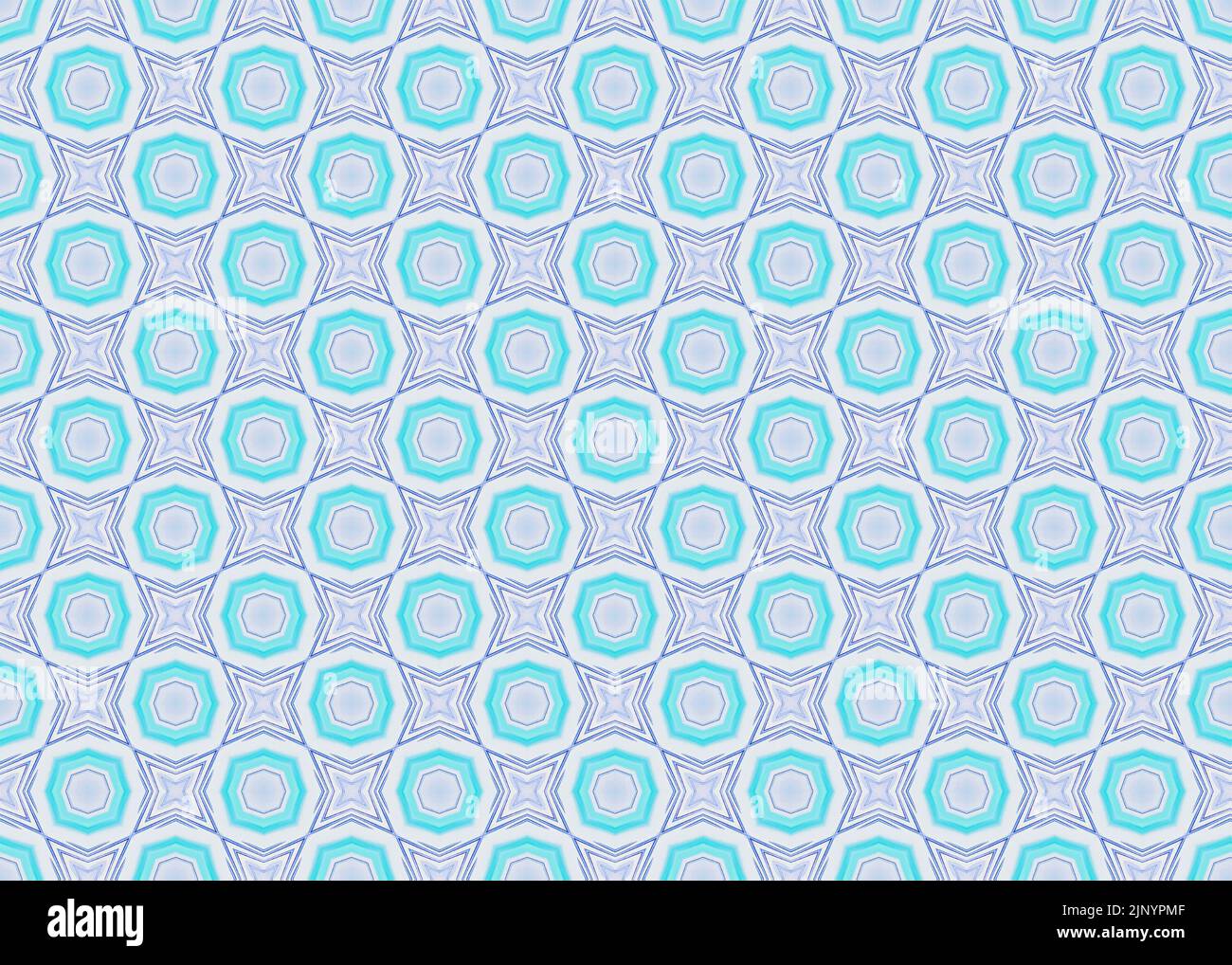 Repeating pattern of geometric shapes in shades of blue hi-res stock ...