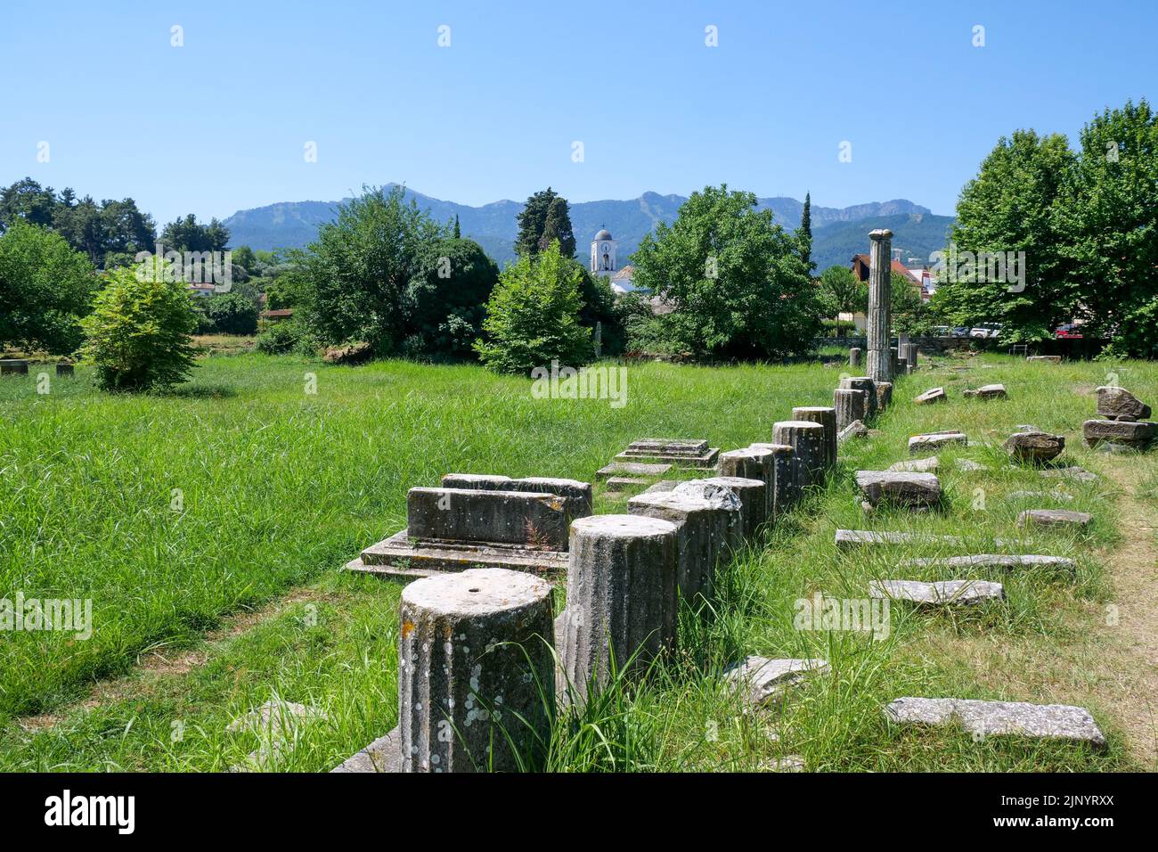 Ancient Thassos archeological site, Thassos island, Macedonia, North-Eastern Greece Stock Photo