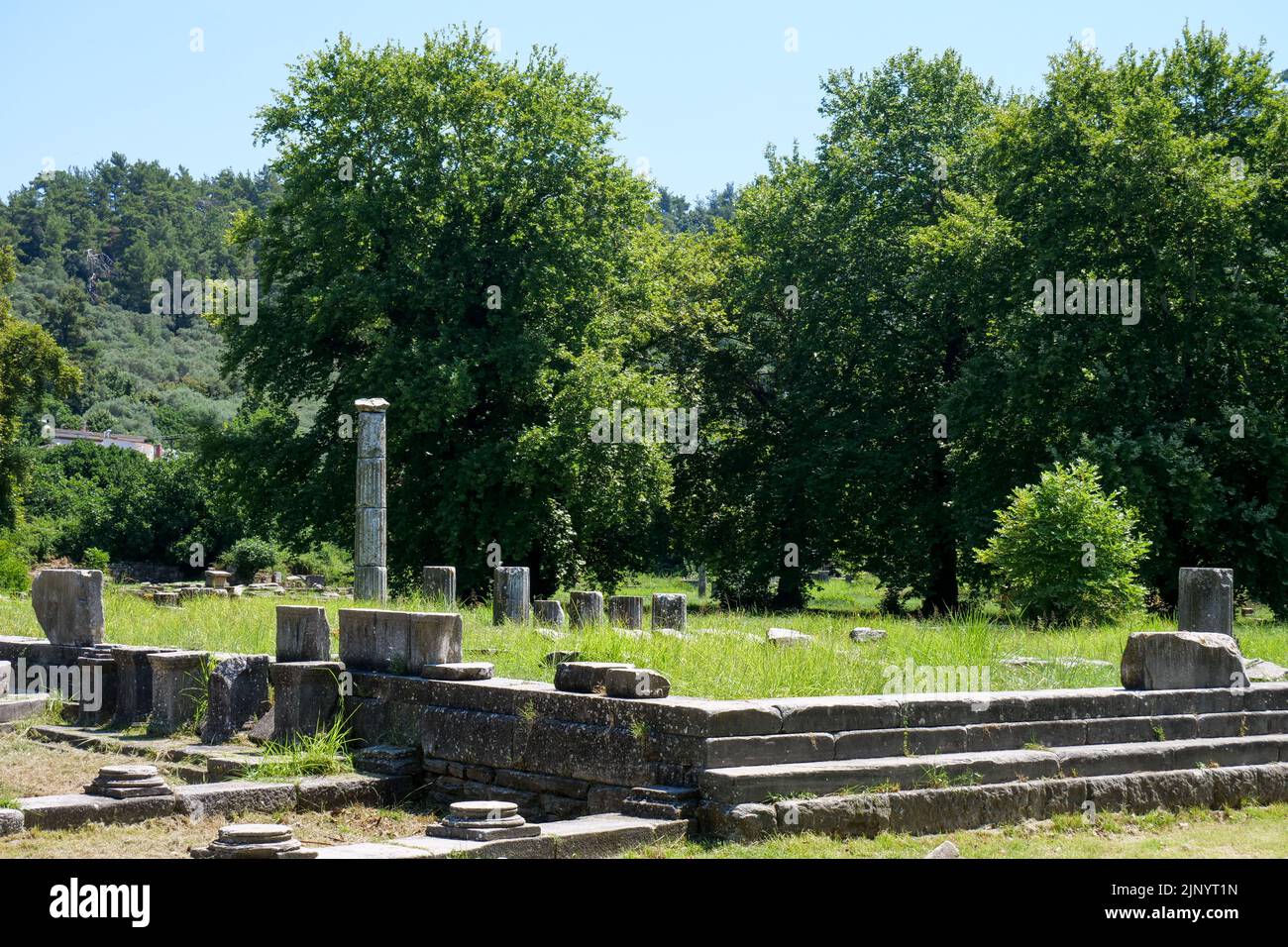 Ancient Thassos archeological site, Thassos island, Macedonia, North-Eastern Greece Stock Photo