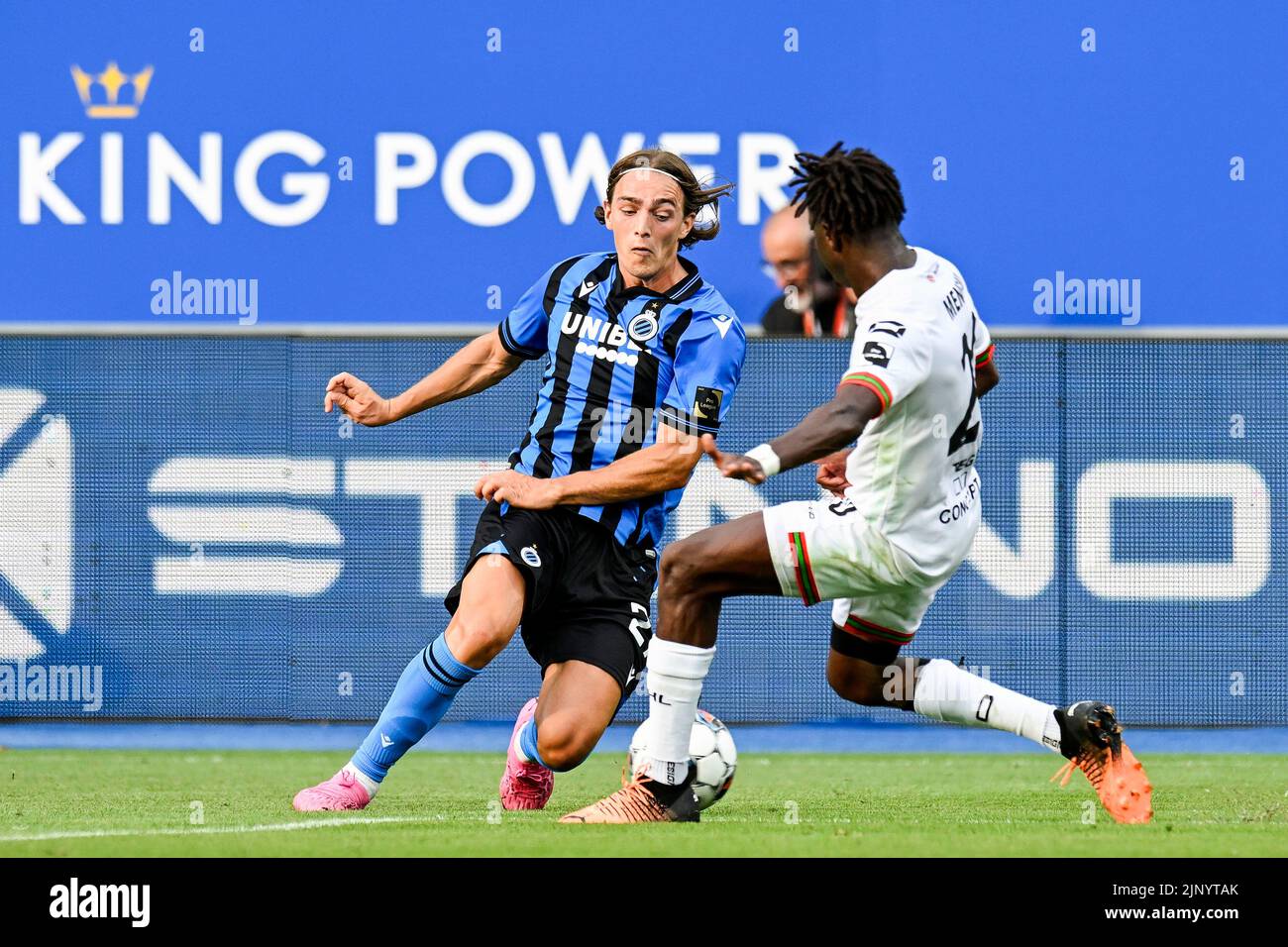 Club's Casper Nielsen and OHL's Hamza Mendyl pictured in action during