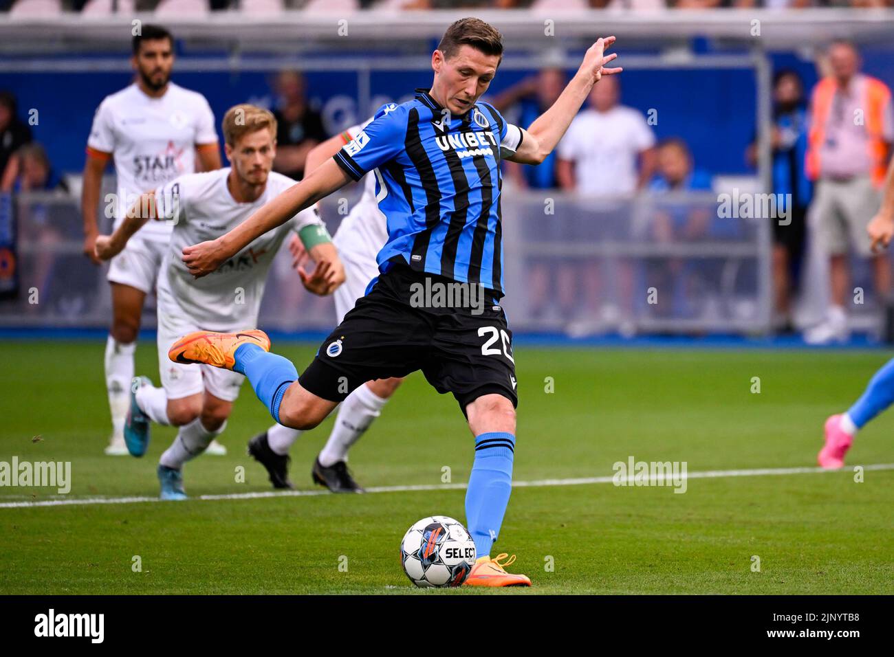 Club's Hans Vanaken misses a penalty during a soccer match between OHL OudHeverlee Leuven and