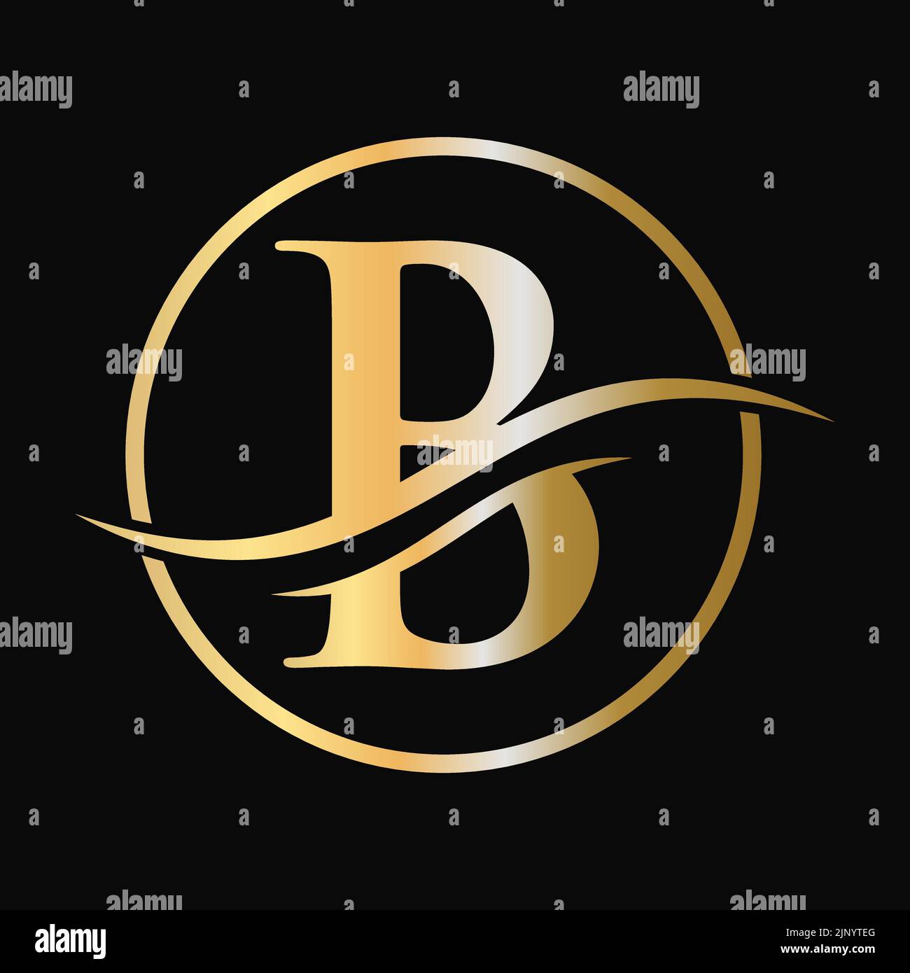 Initial Monogram Letter B Logo Design Vector Template. Luxury B Letter ...