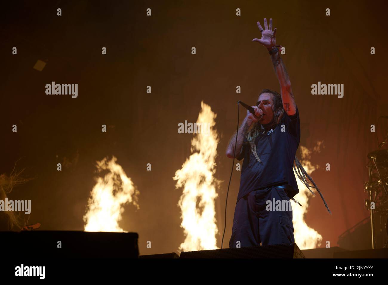 Catton Park, United Kingdom, 14 Aug, 2022, Lamb of God performs on the Main stage at Bloodstock Open Air Festival. Credit: Will Tudor/Alamy Live News Stock Photo