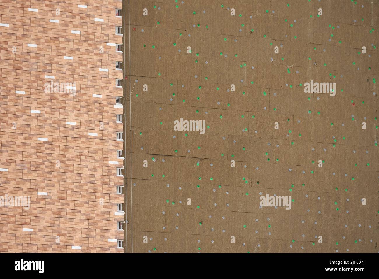 Insulation of external wall with special heatinsulating material Stock