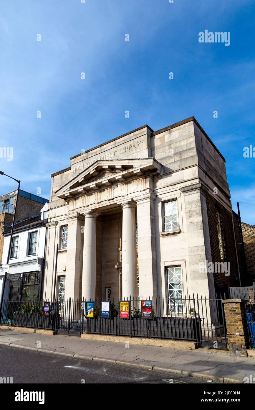 Exterior of neoclassical Chats Palace Arts Centre in Homerton, London, UK Stock Photo