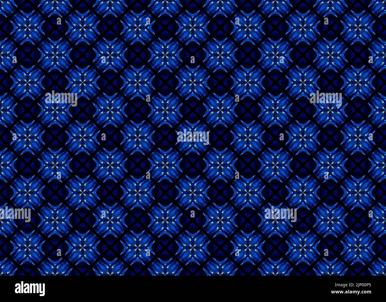 Simple Repeating Pattern Blue Seamless repeat pattern of shapes in shades of blue with highlights of ...