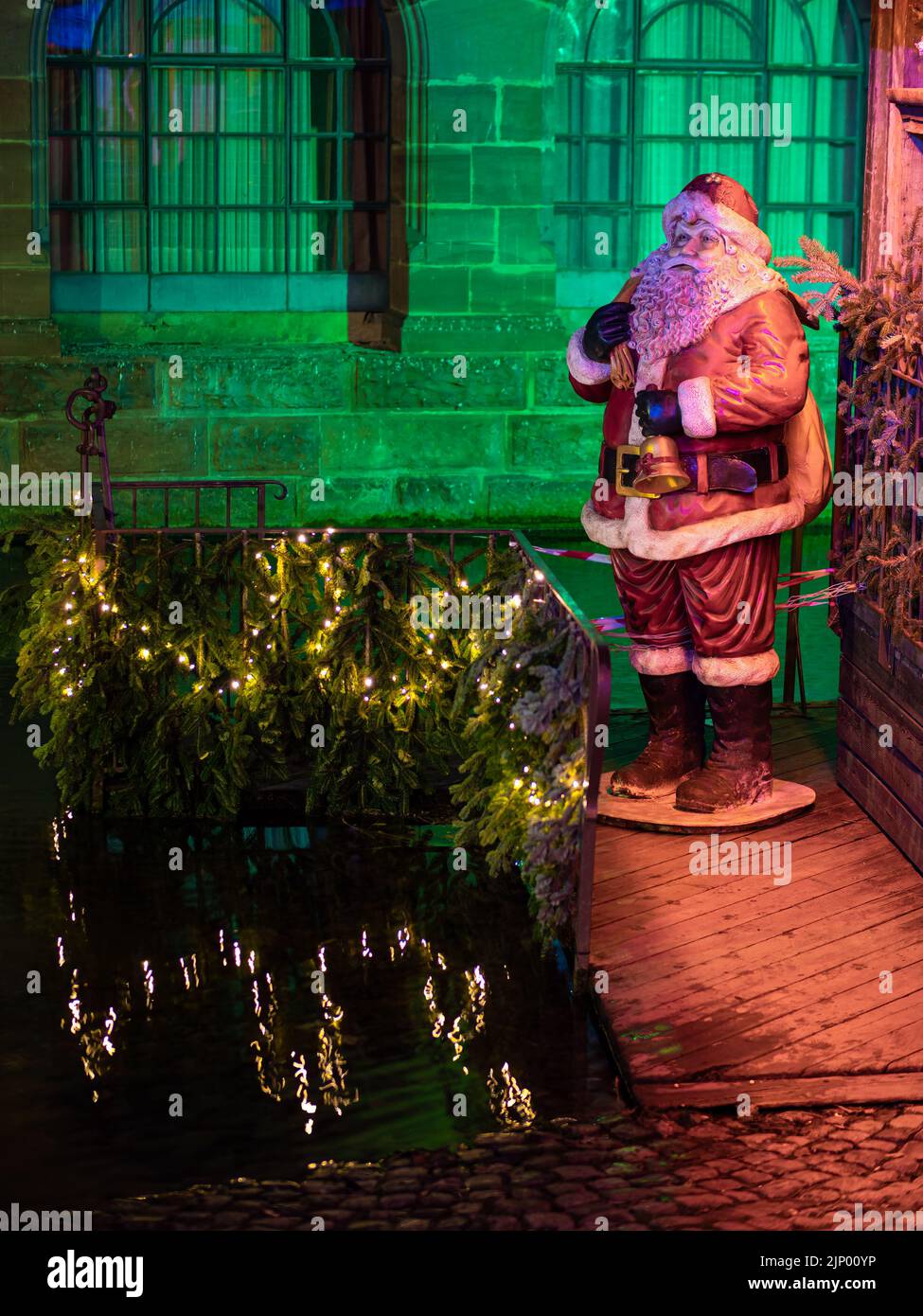 Santa Claus at AdventChristmas time in Colmar Stock Photo Alamy