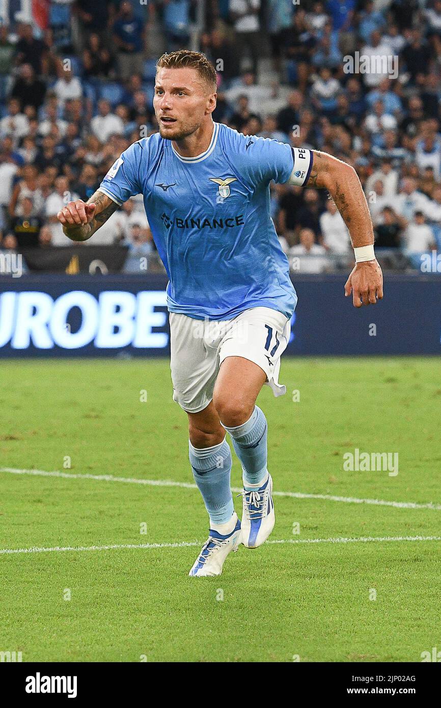 Ciro Immobile of SS Lazio celebrating a goal during a Serie A match