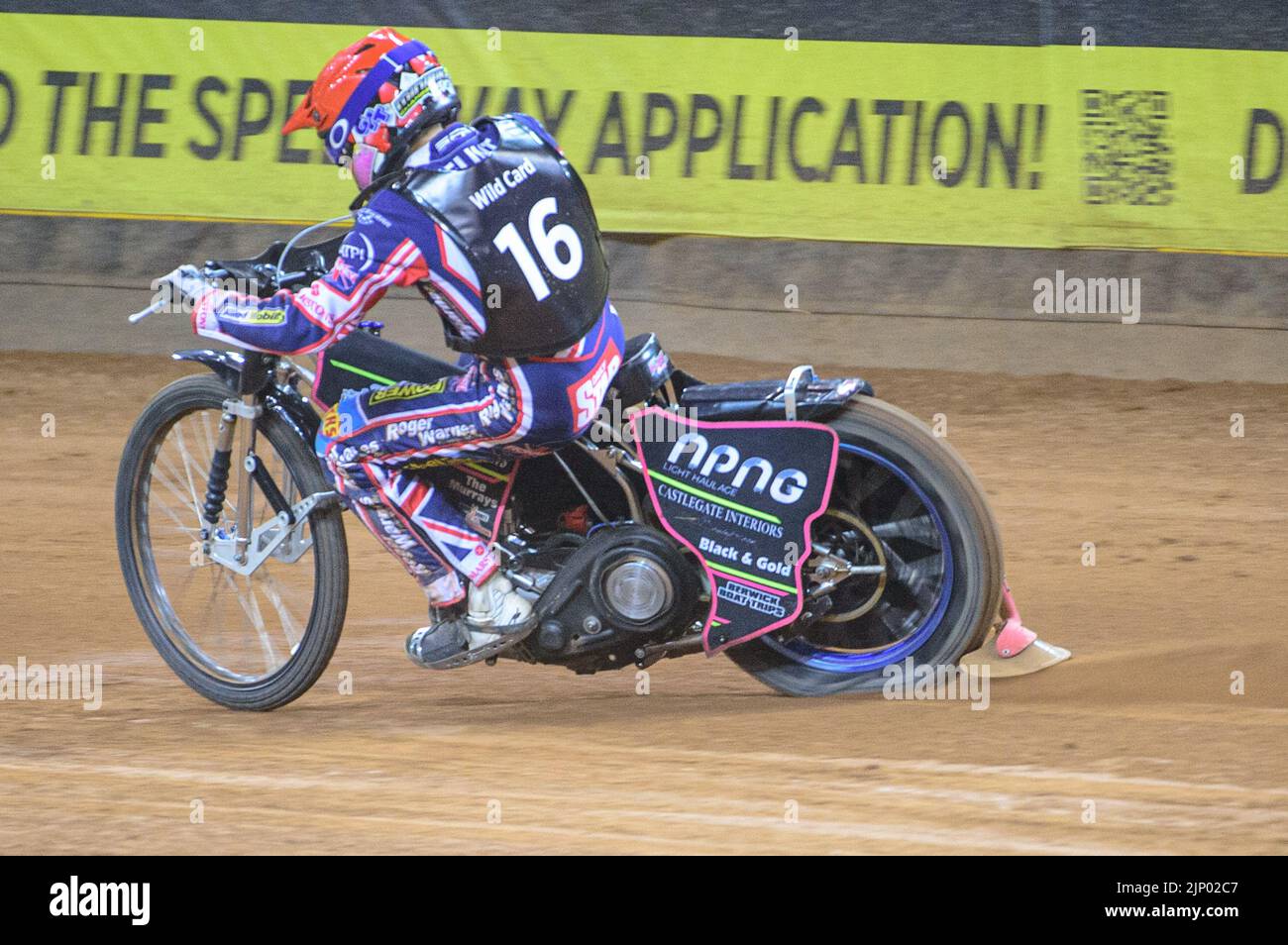 Leon Flint (Great Britain) in action during the FIM Speedway Grand Prix 2 of Great Britain at the Principality Stadium, Cardiff on Sunday 14th August 2022. (Credit: Ian Charles | MI News) Credit: MI News & Sport /Alamy Live News Stock Photo