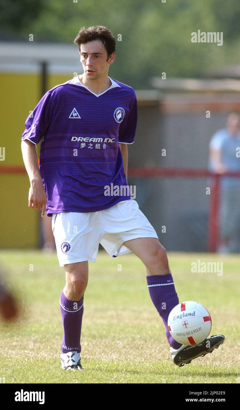 Ralphe Little in action for the Dream Team at a Charity Football Match ...