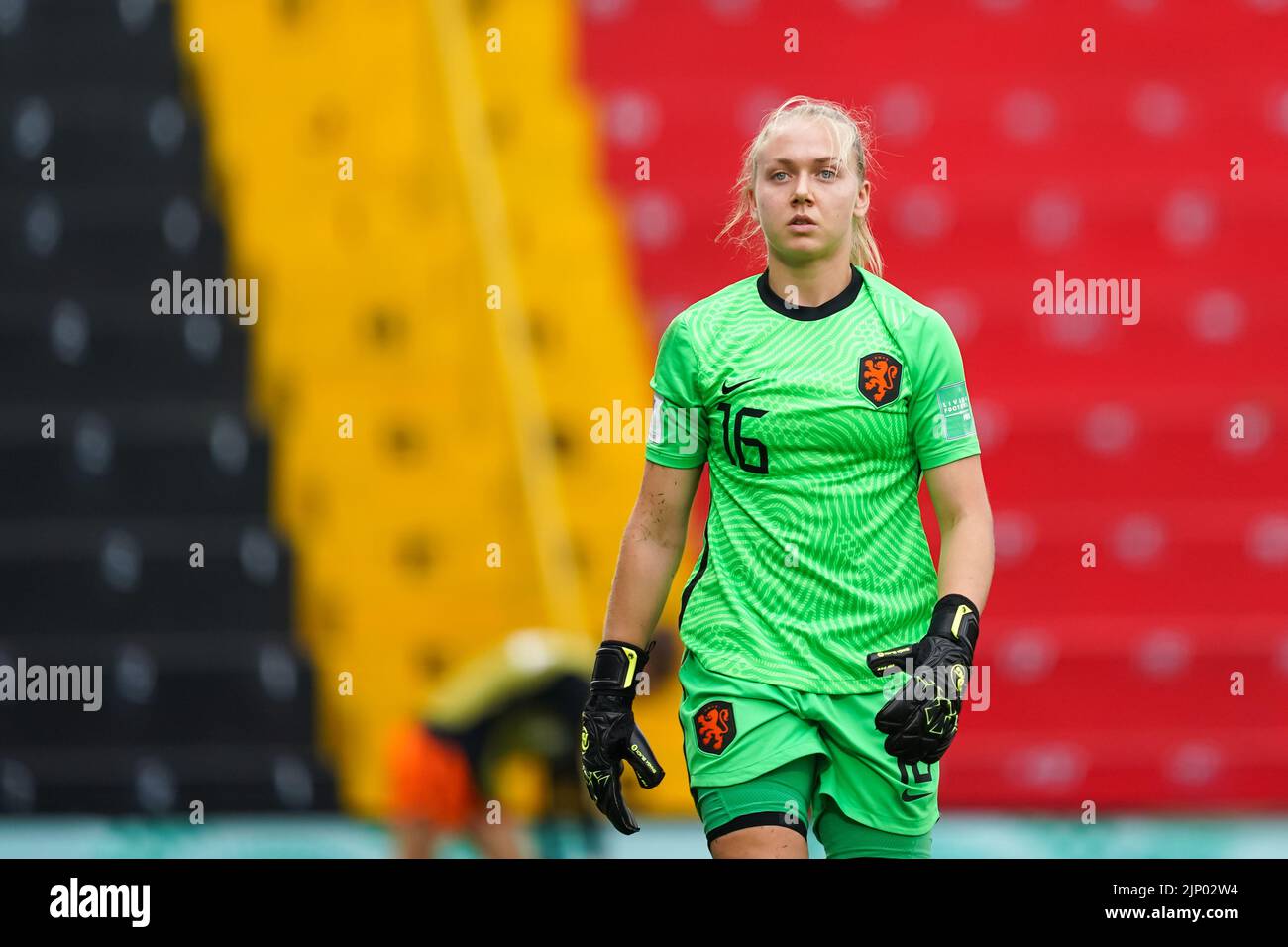 Alajuela, Costa Rica. 11th Aug, 2022. Alajuela, Costa Rica, August 11th 2022: Portrait (headshot/close up) of goalkeeper Lisan Alkemade (16 Netherlands) during the FIFA U20 Womens World Cup Costa Rica 2022 football match between Japan and Netherlands at Morera Soto in Alajuela, Costa Rica. (Daniela Porcelli/SPP) Credit: SPP Sport Press Photo. /Alamy Live News Stock Photo