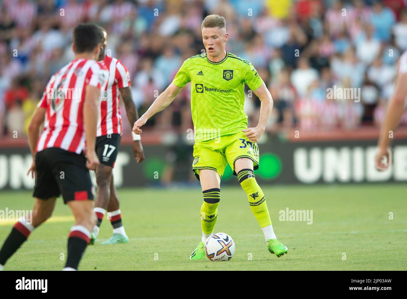 Scott McTominay of Manchester United during the Premier League match  between Brentford and Manchester United at Gtech Community Stadium, London,  POLAND AND ENGLAND on 13 August 2022. Photo by Salvio Calabrese. Editorial
