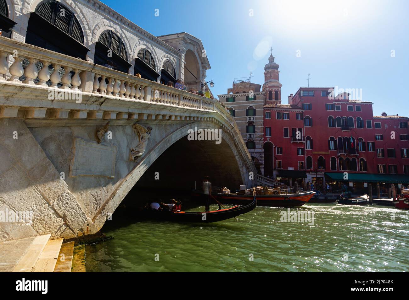 Venetian canal stone bridge colorful hi-res stock photography and ...