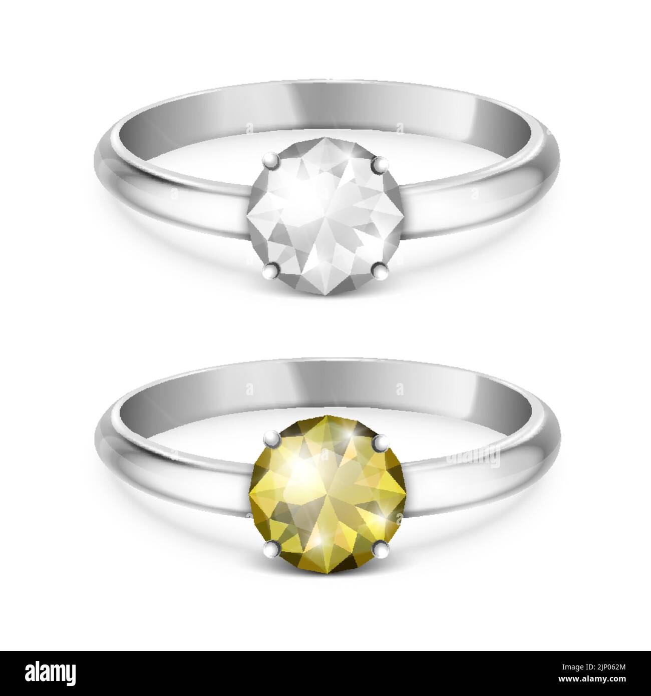 Golden wedding ring diamond 3d Cut Out Stock Images & Pictures