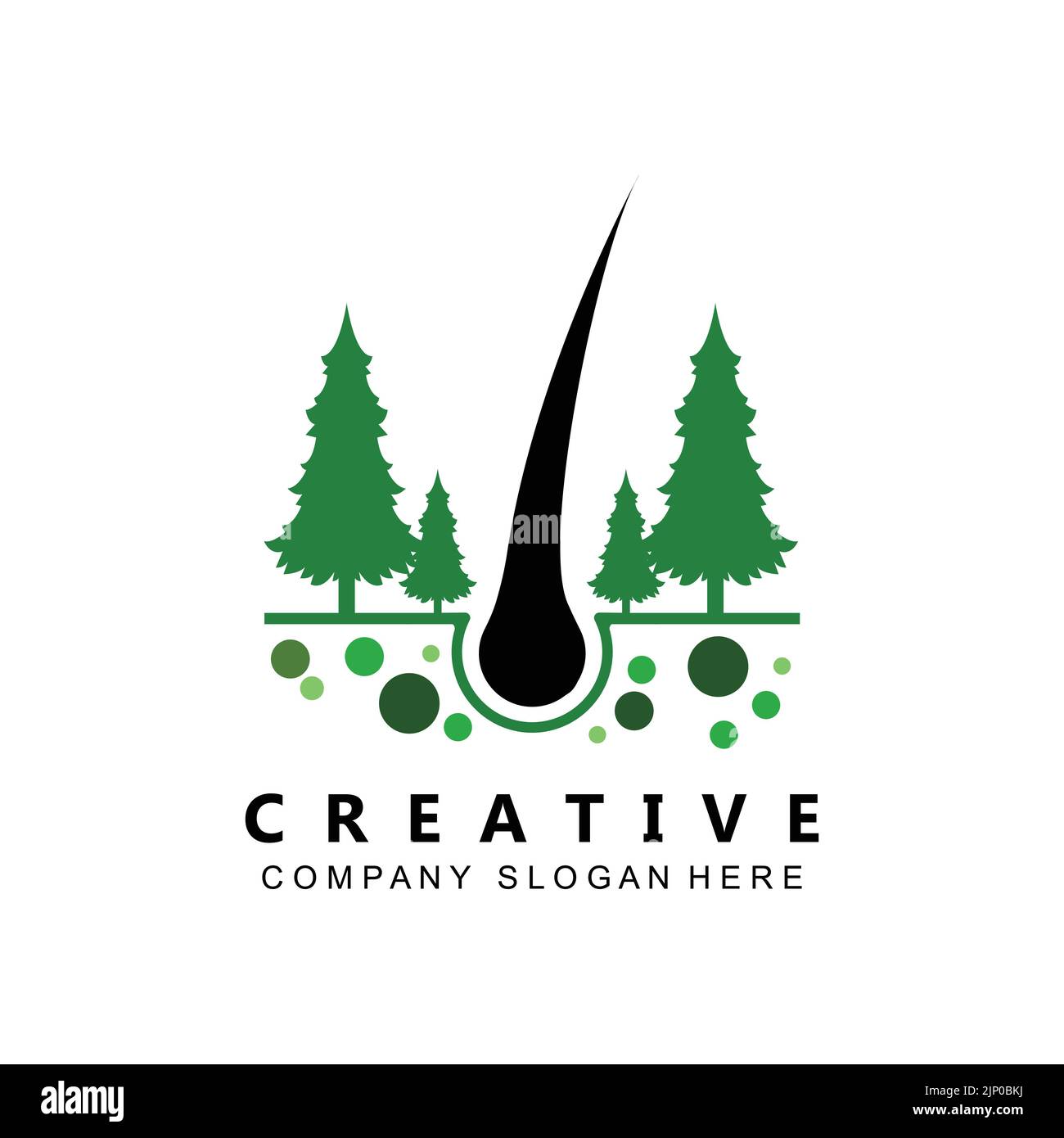 hair care logo vector icon skin health illustration design concept Stock Vector
